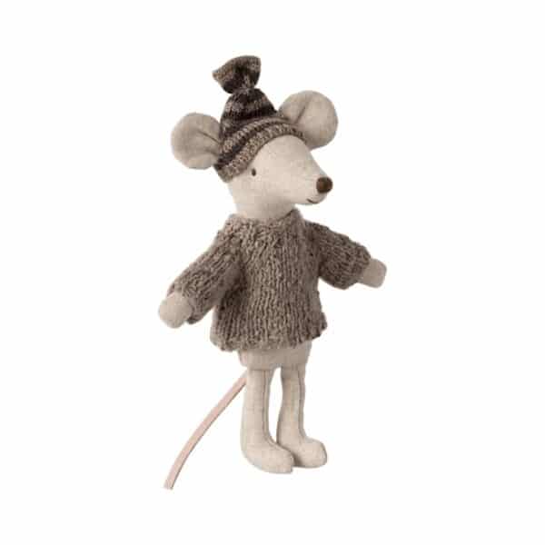 Maileg Kledingset Big Brother Mouse Knitted Sweater and Hat 5707304141051