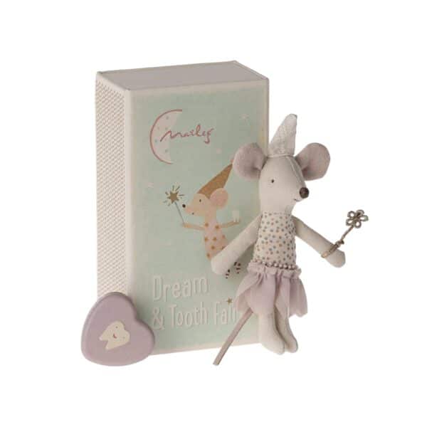 Maileg Little Sister Mouse Tooth Fairy in Matchbox 5707304133230 (2)