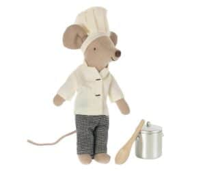 Maileg Muizen Chef Mouse met Soep pan en lepel 5707304139089