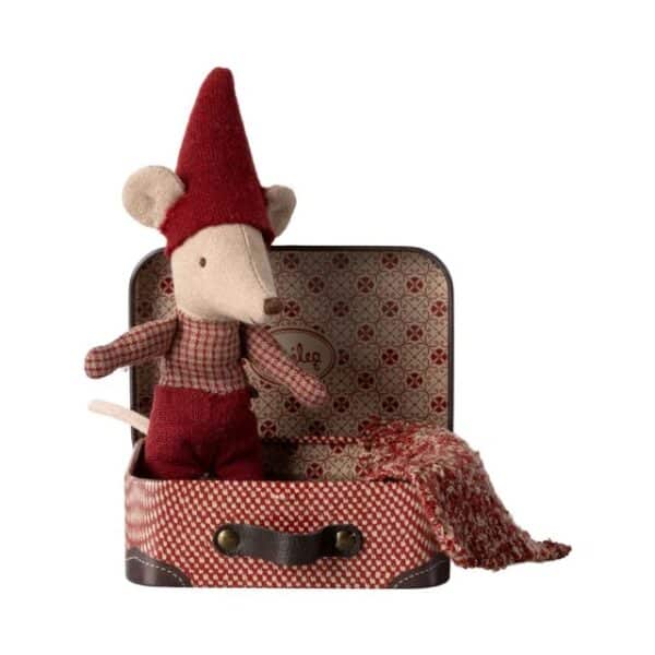 Maileg Muizen Christmas Mouse Baby in Suitcase 5707304139225