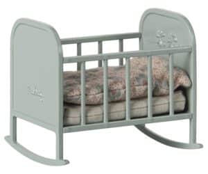 Maileg Poppenhuis Accessoires Wiegje Cradle MY Blue Mint 5707304142515