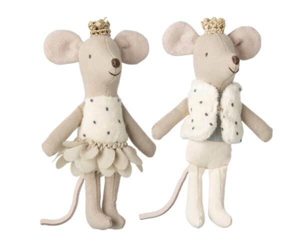 Maileg Royal Twin Mice Little Sister and Little Brother in Matchbox 5707304142447