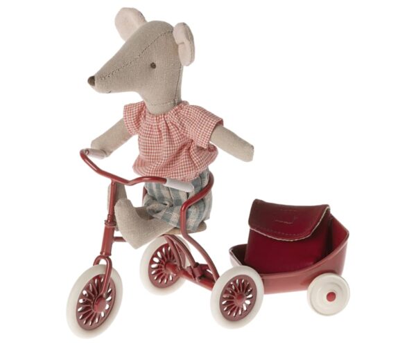 Maileg Tricycle Mouse Big Sister Driewieler Muis Red 5707304134299 (2)