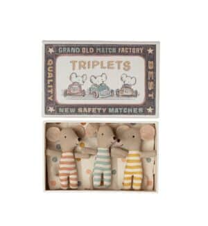 Maileg Triplets Baby Mice in Matchbox 5707304126195