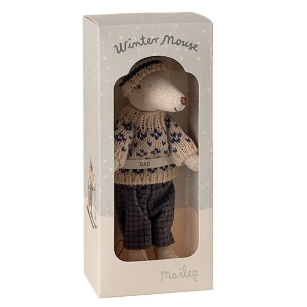 Maileg Winter Mouse Dad Mouse Ski Set 5707304140795