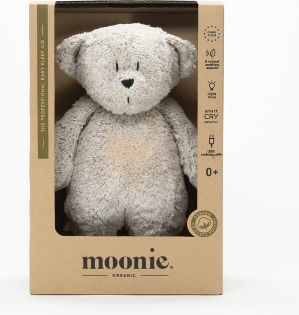 Moonie Slaapknuffel Humming Bear Grey Natur 5903943986224