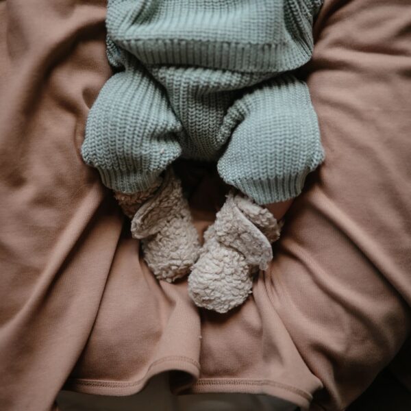 Mushie Baby Schoentjes Cozy Baby Booties Oat 0 - 3 maand 810052467627 (4)