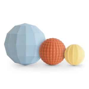 Mushie Nesting Spheres Sensory Toy Powder Blue 840355801453