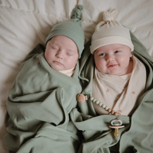 Mushie Wiegdeken Ribbed Baby Blanket - Roman Green 810052469362 7050502 (4)