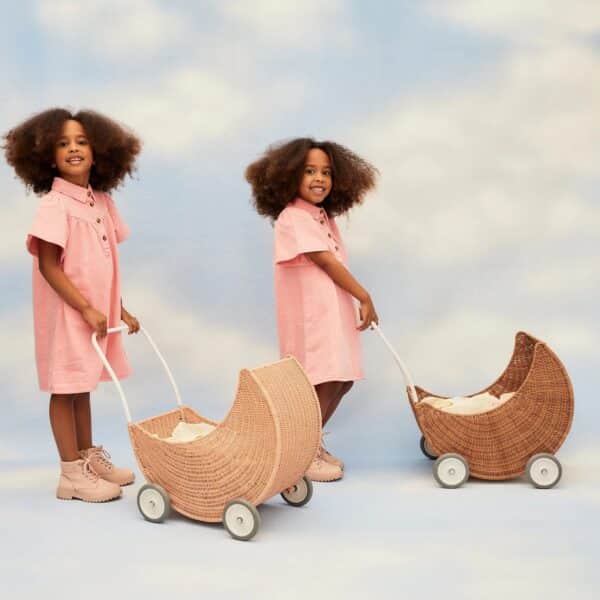 Olli Ella Poppenwagen Rotan Moon Strolley Natural 9353515044511