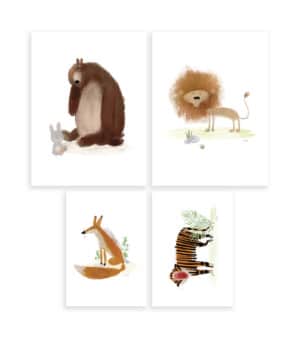 Lilipinso Animalia Posters Les Animaux (set van 4) 3700412477137