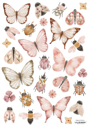 Lilipinso Coccinella Muursticker A3 Butterflies and Insects 3700412477885