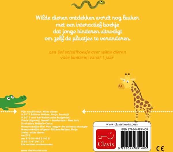 Schuifboekje Wilde Dieren 9789044831405 - 2