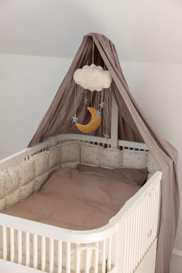 Sebra Sluier Wieg en Ledikant Hemeltje Canopy Jetty Beige