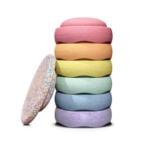 Stapelstein Rainbow Pastel met Super Confetti Balance Board 6+1 - 4260607085756