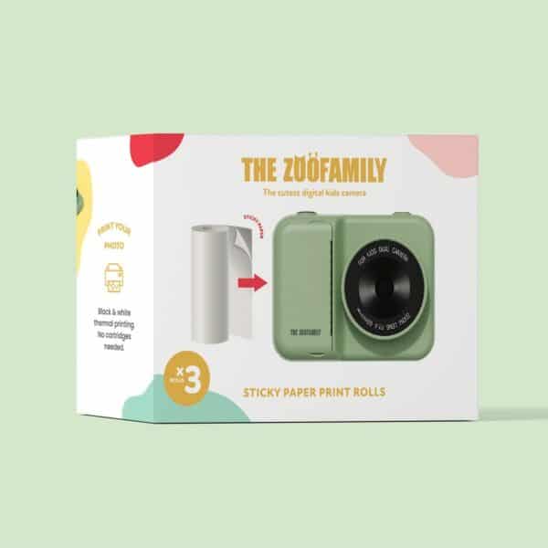 The Zoofamily Zoo Print Camera Navulling Sticky Papierrollen (set van 3 rollen) 4895250601291