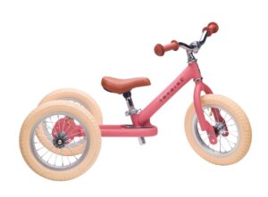 Trybike Steel 2-in-1 Driewieler Loopfiets - Mat Vintage Roze