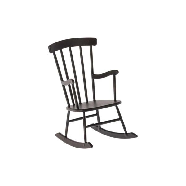 Maileg Poppenhuis Schommelstoel Rocking Chair Mini Anthracite 5707304134459